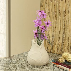 White Ceramic Flower Vase for Home