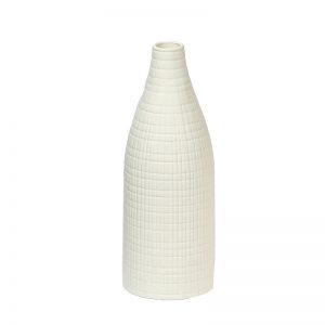 White Ceramic Flower Vase for Table Décor