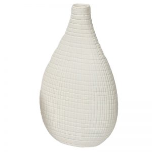 White Ceramic Fancy Flower Vase
