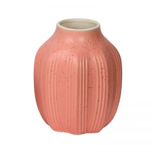 Peach Dotted Ceramic Flower Vase