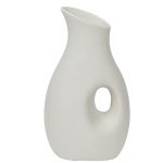 White Ceramic Mughal design Vase for Table