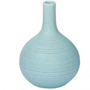Traditional Design Aqua Ceramic Flower Vase