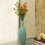 Beautiful Bottle Design Aqua Ceramic Vase