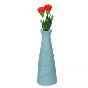 Conventional Jar styled Aqua Ceramic Vase