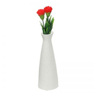 Conventional Jar styled White Ceramic Vase