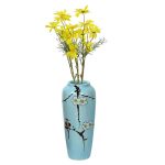 Sobre Aqua Blue Hand painted Ceramic Vase