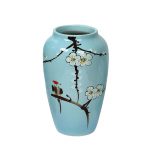 Sobre Aqua Blue Hand painted Ceramic Vase