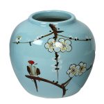 Sobre Aqua Blue Hand painted Ceramic Vase