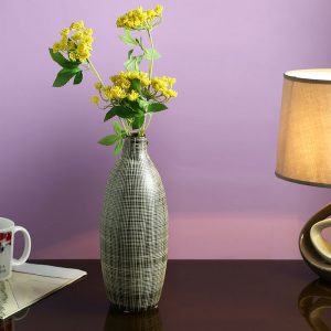 Black & White Ceramic Vase for Home Office