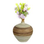 Brown & Beige Ceramic Table Vase