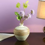 Brown & Beige Ceramic Table Vase