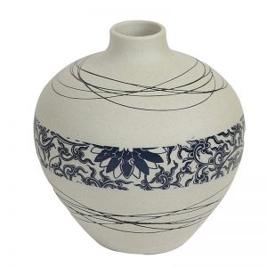 White & Blue Ceramic Vases