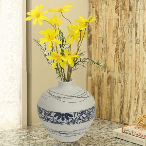 White & Blue Ceramic Vases