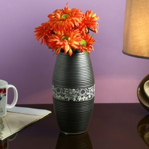 Black Ceramic Vase