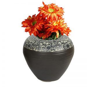 Black Ceramic Vase