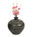 Black Ceramic Vase