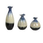 Set of 3 Ceramic Vases with Glossy Finish