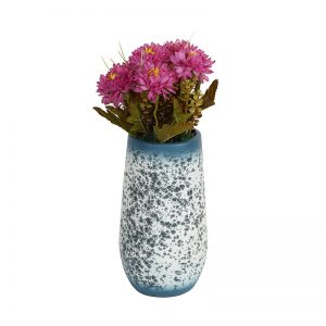 Textured White Ceramic Vase for Home and Office