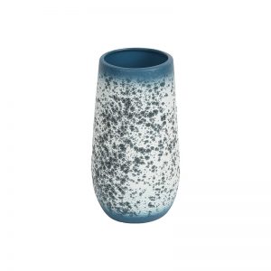 Textured White Ceramic Vase for Home and Office