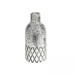 Geometrical White Ceramic Decorative Vase