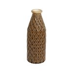 Glazed Ceramic Brown Vase