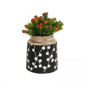 Broad Neck Hand painted Ceramic Vase