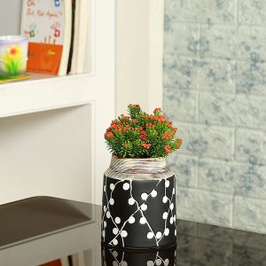 Broad Neck Hand painted Ceramic Vase