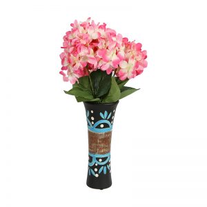 Hand Painted Textured Multicolor Ceramic Vase