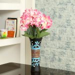 Hand Painted Textured Multicolor Ceramic Vase