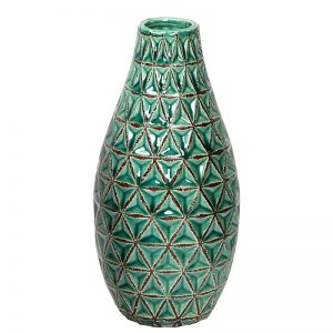 Rusty Finish Green Ceramic Vase For Home and Office