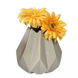 Differently Handcrafted Grey Decorative Ceramic Vase
