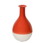 Dual Tone Orange Ceramic Vase