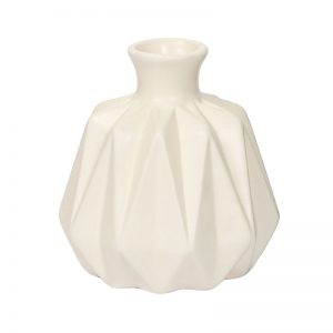 White Groovy Designer Ceramic Vase