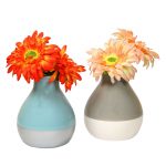 Very Sobre Dual Tone Multicolored Ceramic Vase - Set of 2