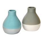 Very Sobre Dual Tone Multicolored Ceramic Vase - Set of 2