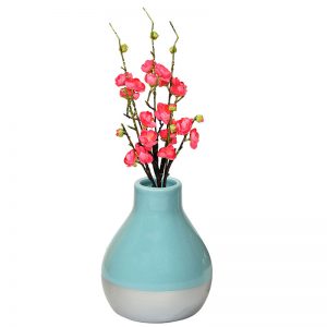 Very Sobre Dual Tone Aqua Blue And Grey Ceramic Vase