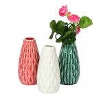 Geometrically Designed Ceramic Vase - Set of 3