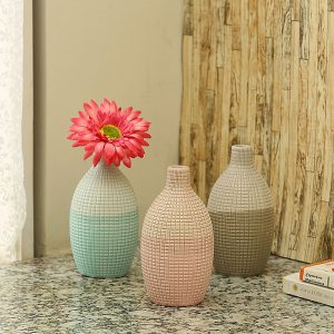 Neo Modern Dual Tone Ceramic Vase - Set of 3