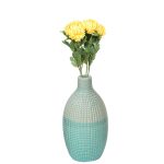 Neo Modern Dual Tone Ceramic Vase Blue and Grey