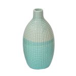 Neo Modern Dual Tone Ceramic Vase Blue and Grey
