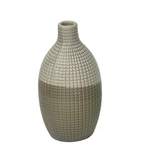 Neo Modern Dual Tone Ceramic Vase Brown and Grey