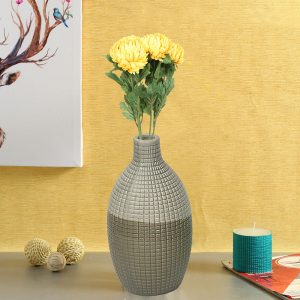 Neo Modern Dual Tone Ceramic Vase Brown and Grey