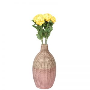 Neo Modern Dual Tone Ceramic Vase Pink and Peach