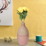 Neo Modern Dual Tone Ceramic Vase Pink and Peach