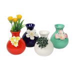 Assortment Of Colours - Traditional Ceramic Flower Vase For Home