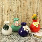 Assortment Of Colours - Traditional Ceramic Flower Vase For Home