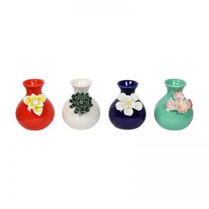 Assortment Of Colours - Traditional Ceramic Flower Vase For Home