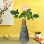 Jute Knotted Handcrafted Ceramic Vase-Grey