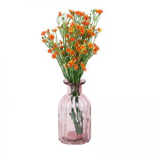 Unique Retro Design Pink Transparent Vase