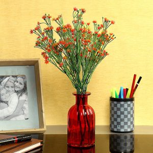 Unique Retro Design Red Transparent Vase